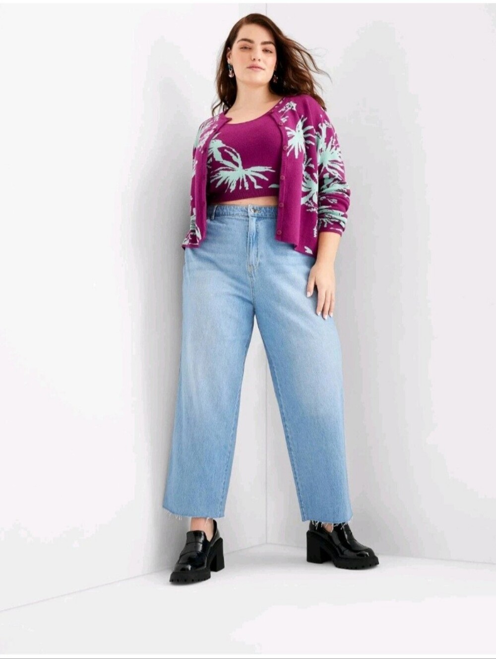 NWT Future Collective Gabriella Karefa-Johnson High Rise Straight Leg Jeans 24